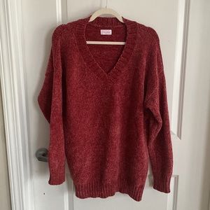 Pink Lily Chenille Crew Neck Sweater